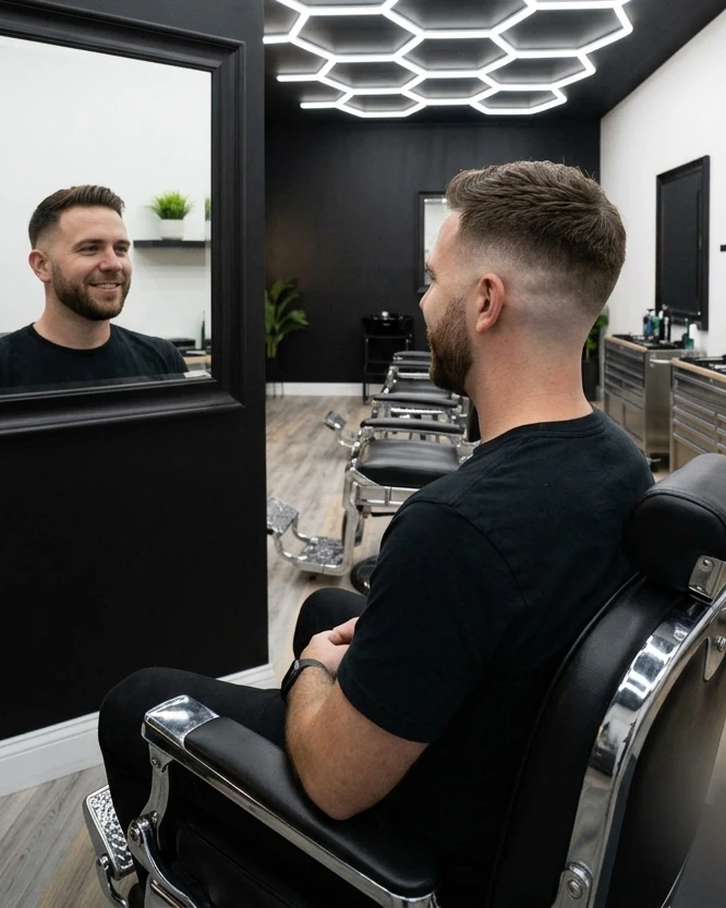 Risultato di un taglio capelli uomo da Distretto Barba